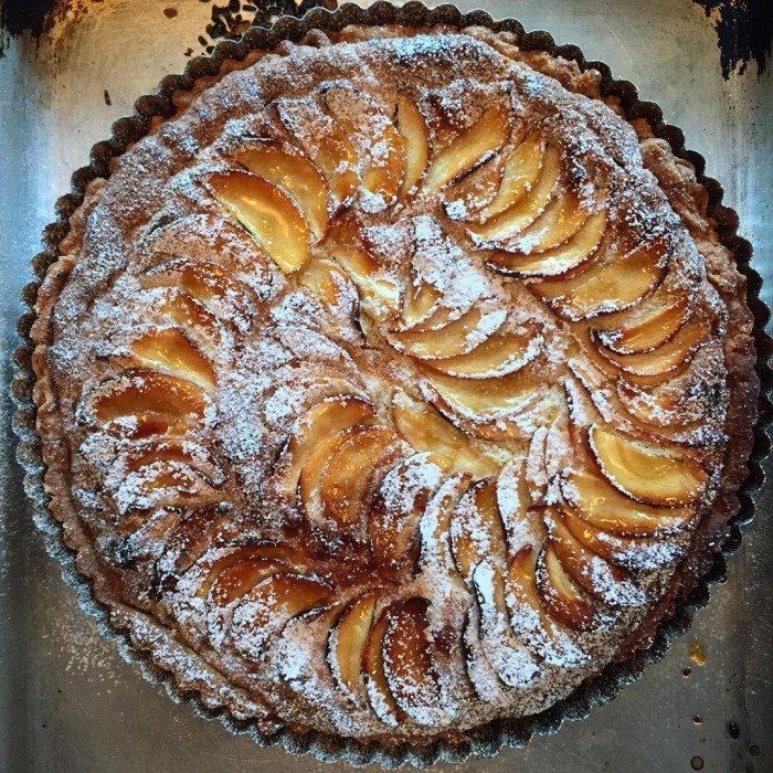Peach cobbler, fresh from the oven